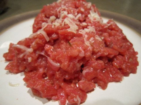 Beet risotto